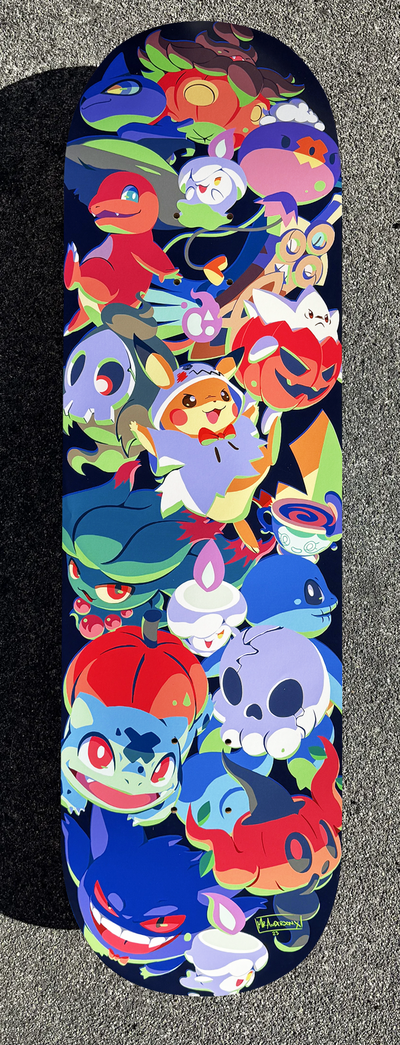 Made to Order - Halloween Mons Vinyl Skateboard (3-6 weeks before shipping)