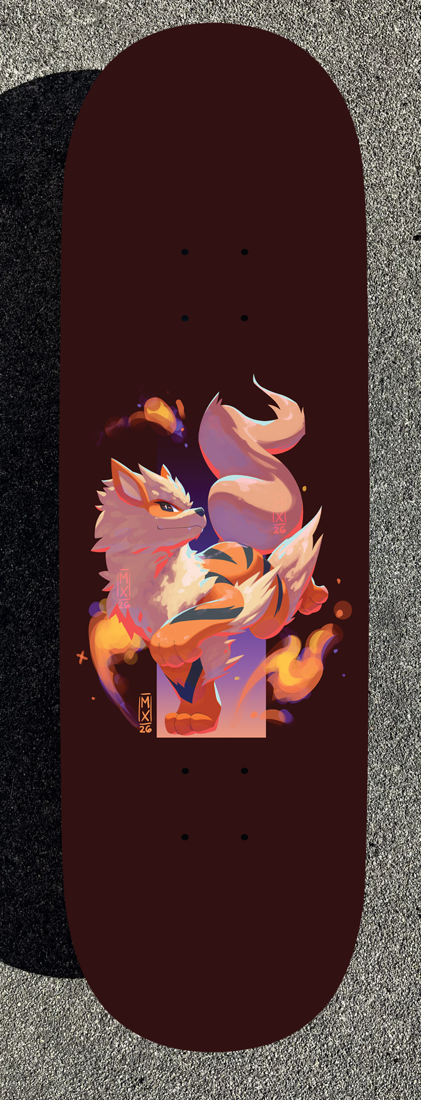 Flash Pokemon Design Painted Boards (Made within 3 Months)