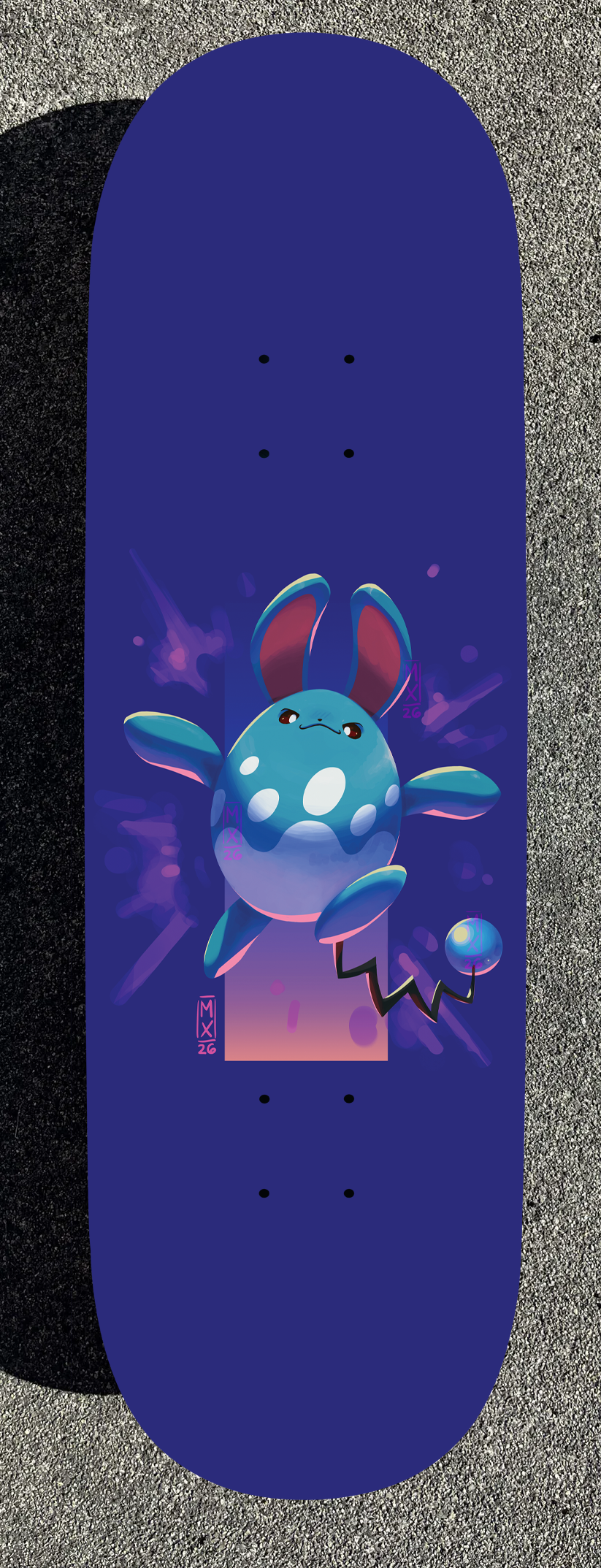 Flash Pokemon Design Painted Boards (Made within 3 Months)