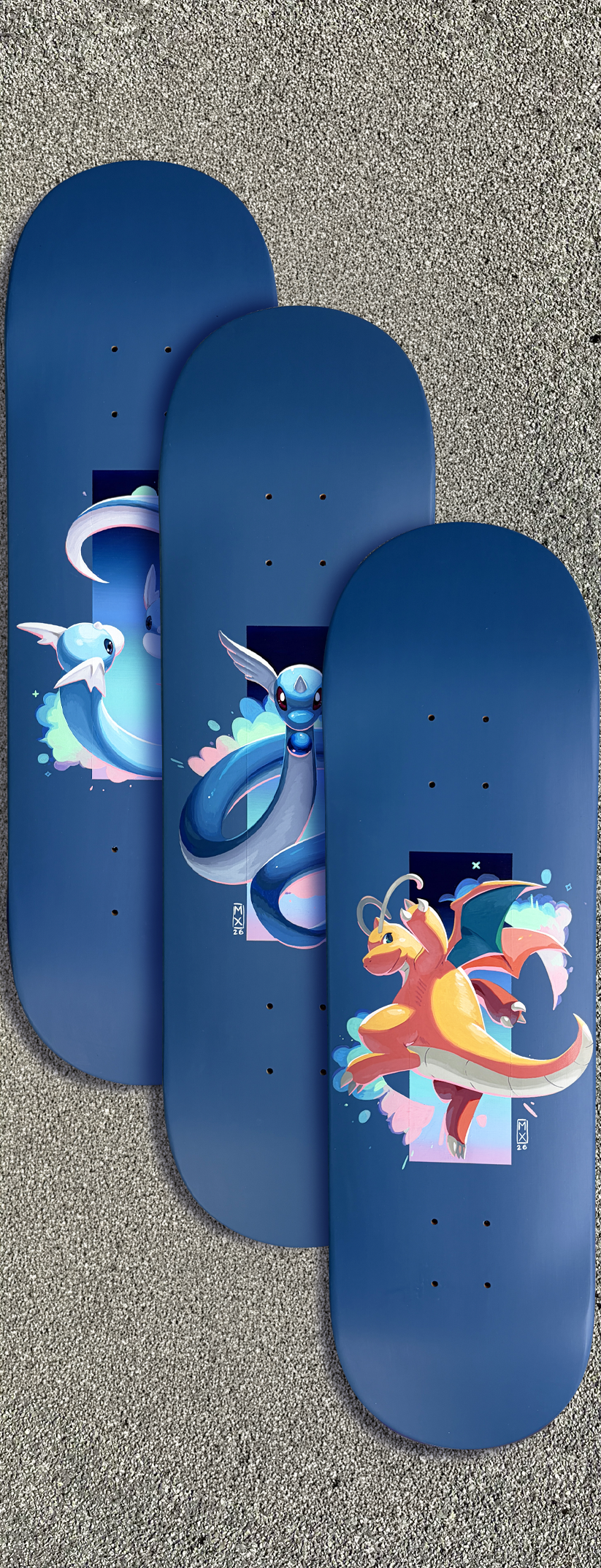 Dragonite Original Triptych