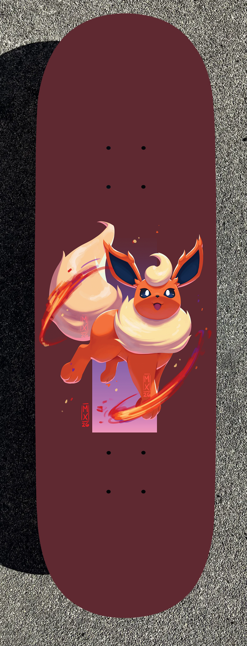 Flash Pokemon Design Painted Boards (Made within 3 Months)