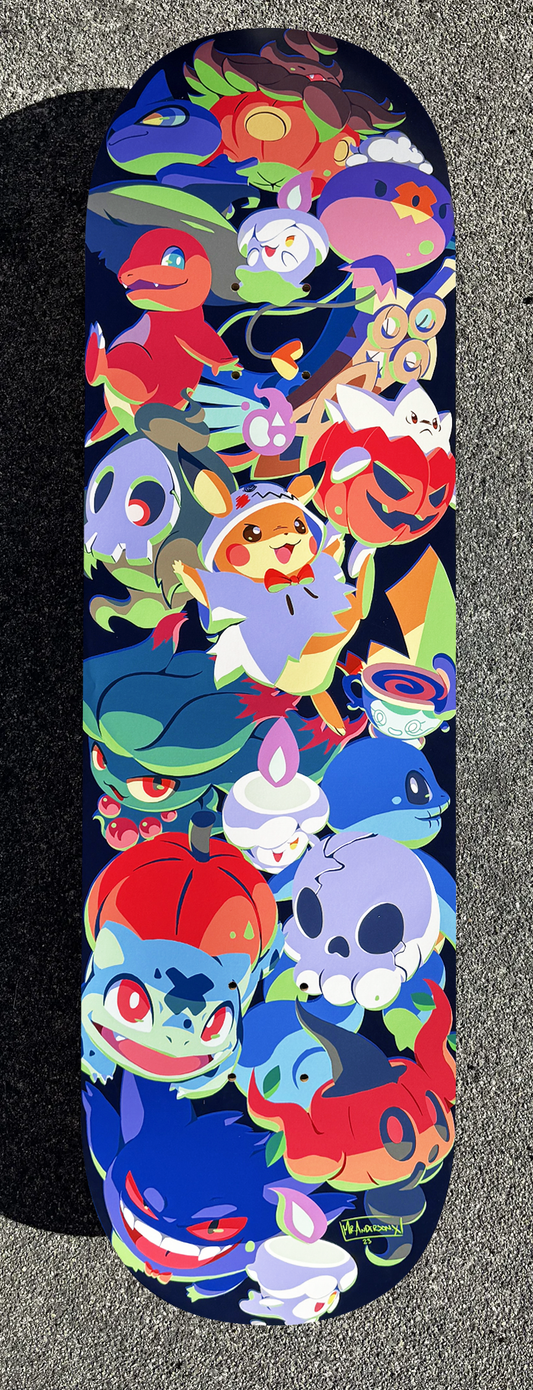 Made to Order - Halloween Mons Vinyl Skateboard (3-6 weeks before shipping)