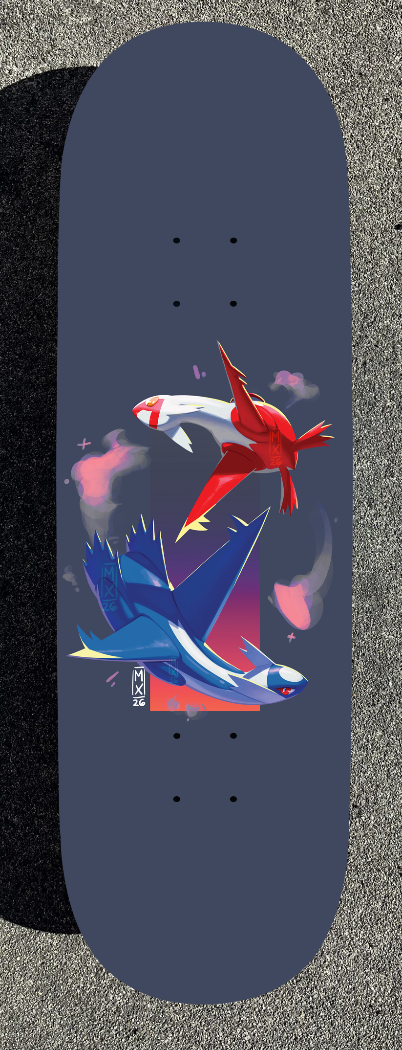 Flash Pokemon Design Painted Boards (Made within 3 Months)