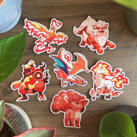 Moltres Sticker Set (6 Pack)