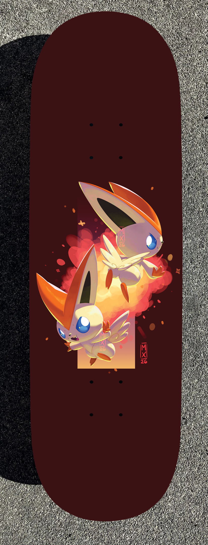 Flash Pokemon Design Painted Boards (Made within 3 Months)