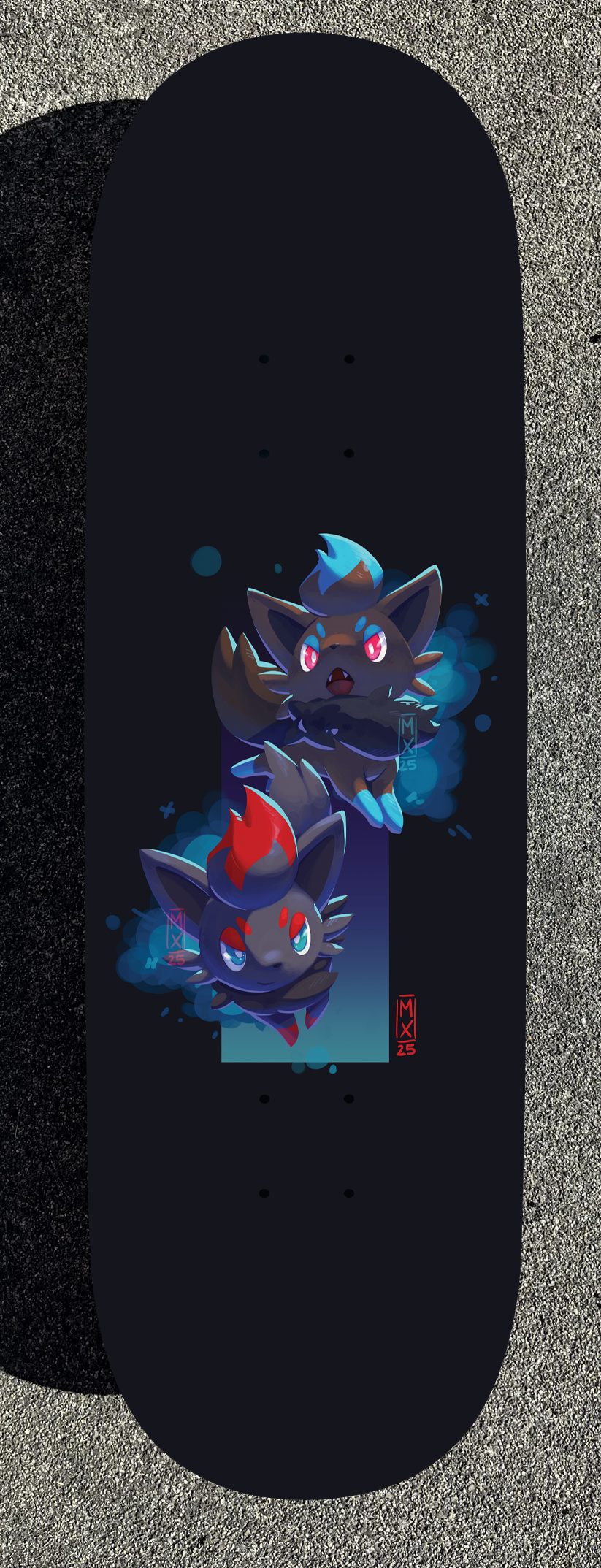Flash Pokemon Design Painted Boards (Made within 3 Months)